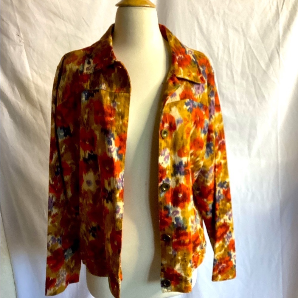 Vintage One Direction vibrant colorful open blazer medium